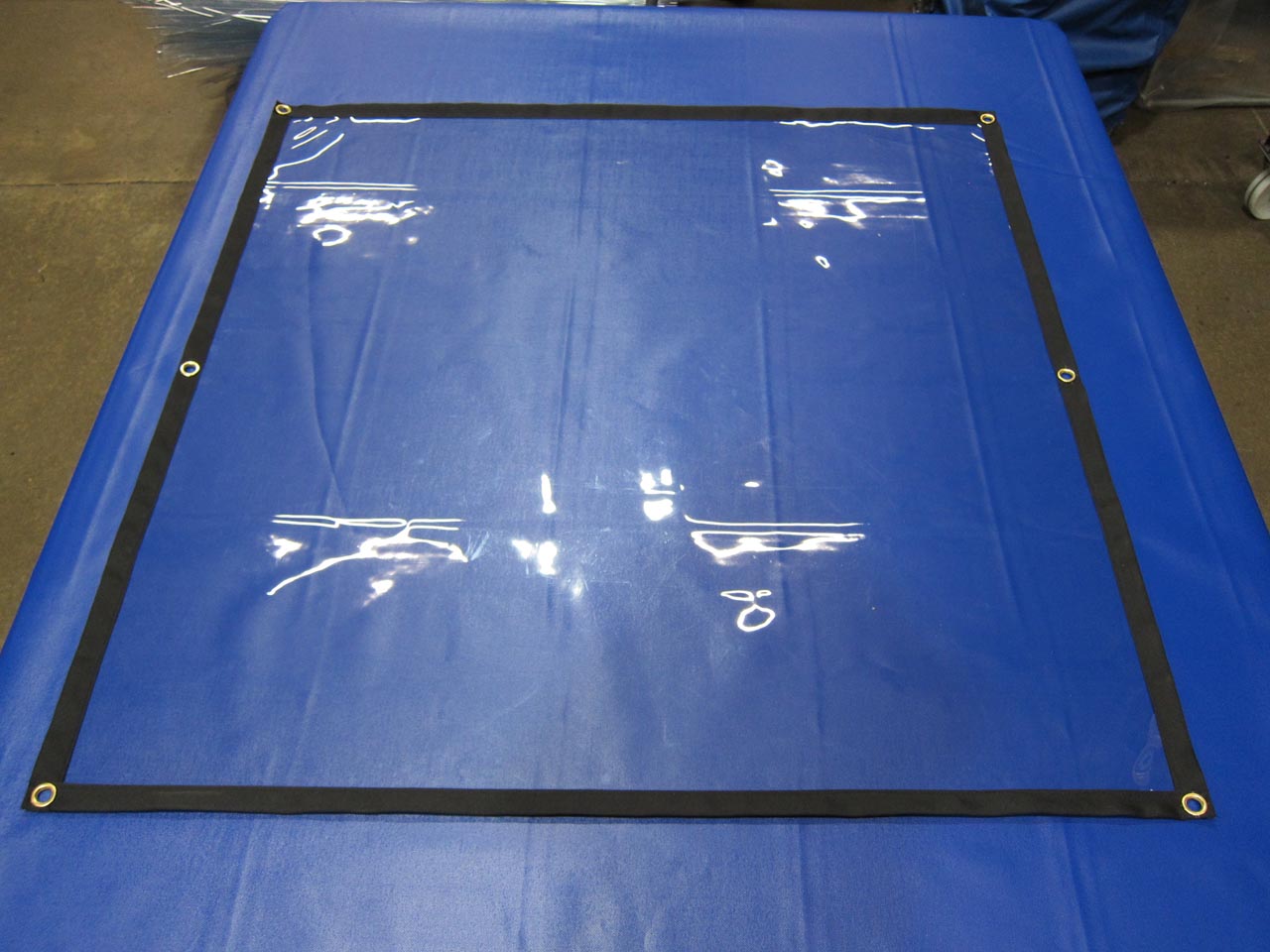 Bespoke clear COVID-19 screen for a commercial vehicle.